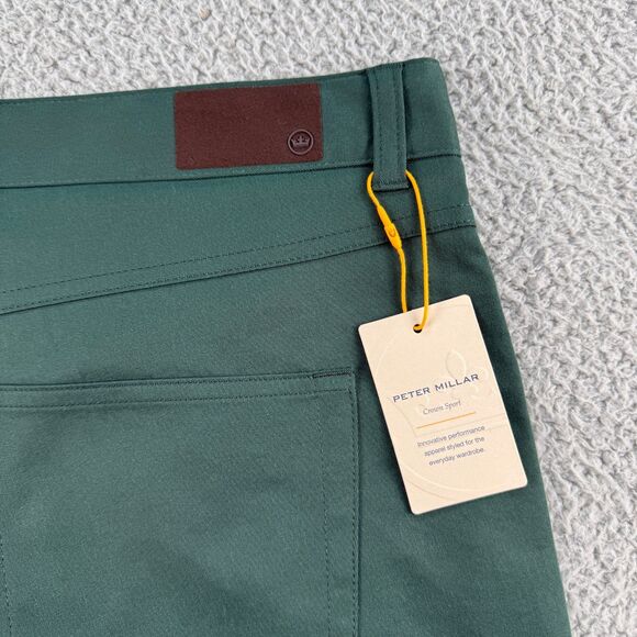 Peter Millar Crown Sport 5 Pocket eb66 Performance Pants Olive Green 40x32 $160 - Picture 10 of 15
